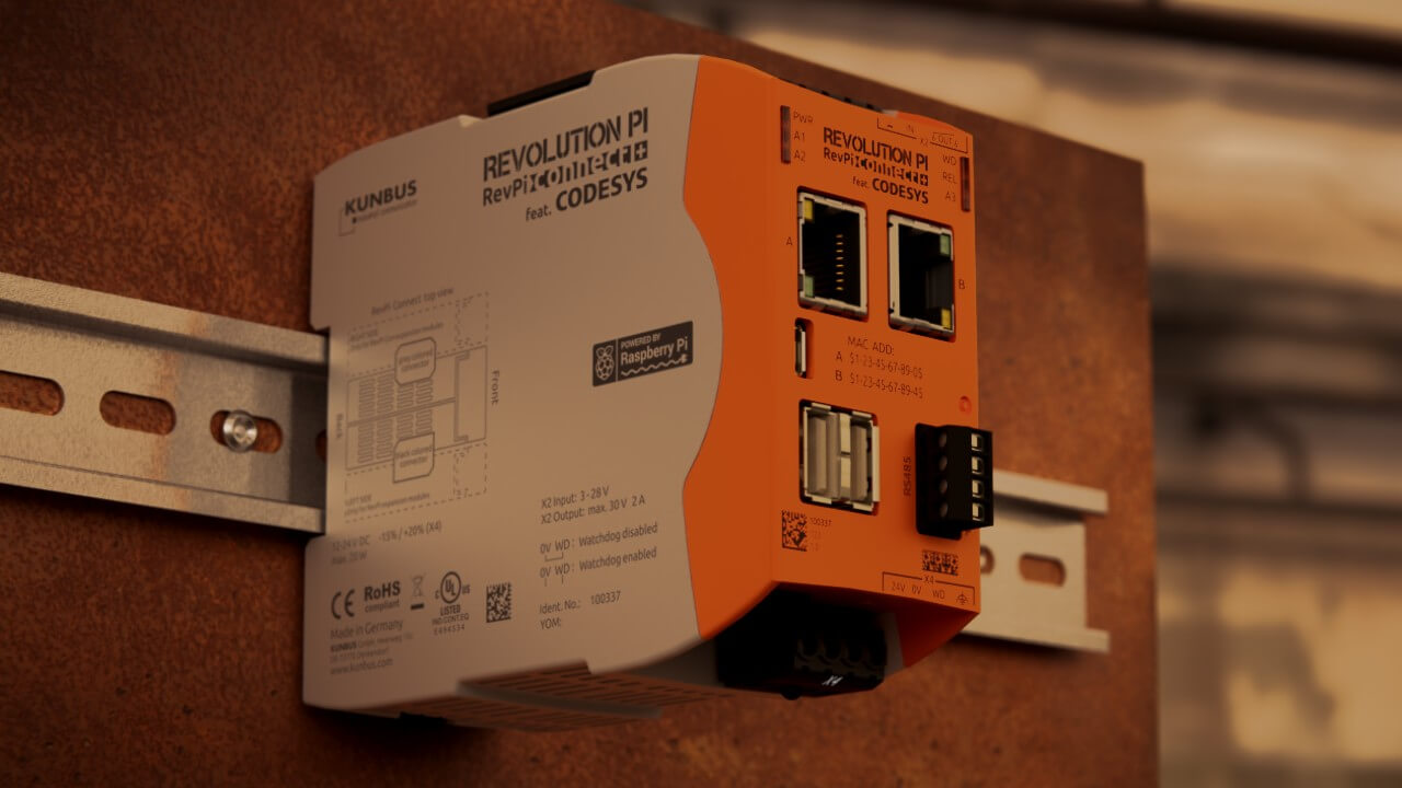 Picture of RevPi Connect+ feat. CODESYS on DIN rail