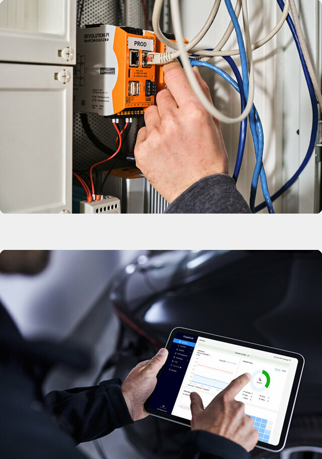 Installation and ChargePilot® Dashboard | Industrial Raspberry Pi Charging processes are conveniently monitored and controlled remotely via the ChargePilot Dashboard