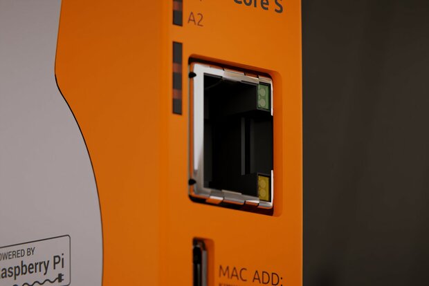 Detailansicht der RJ45-Buchse des RevPi Core
