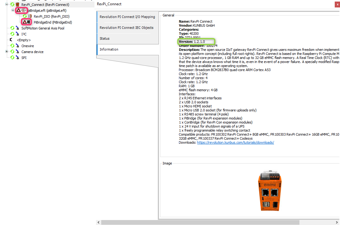 RevPi Module Version