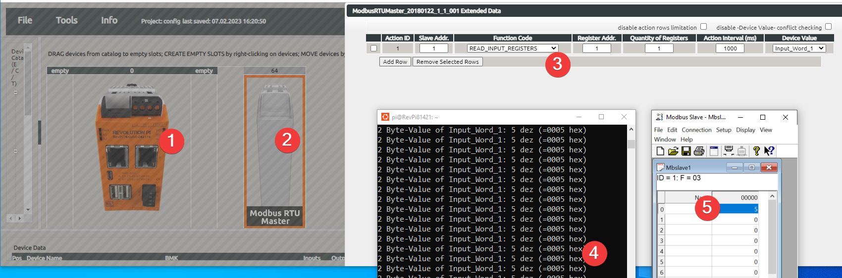 RevPi Connect SE Modbus RTU Master