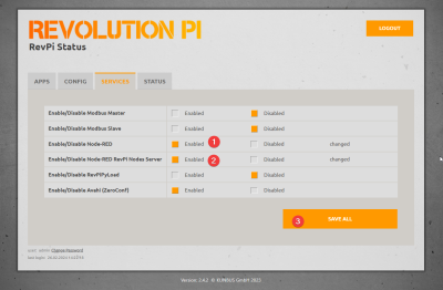 Node-RED RevPi Nodes Server